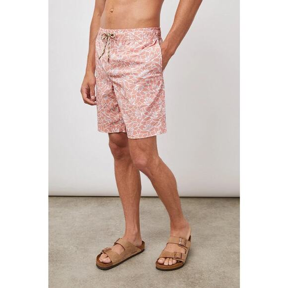 Rails Kian Swim Shorts Men’s Large Pink White Preppy Coastal Summer Vacation - Picture 2 of 8